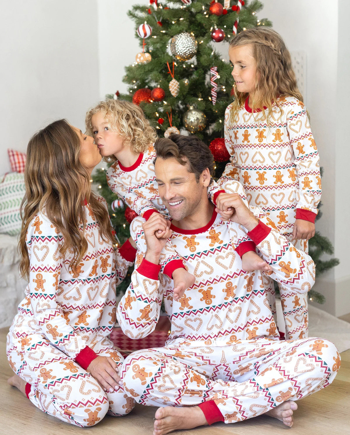 PatPat Matching Family Christmas Pajamas Fair Isle & Gingerbread Print