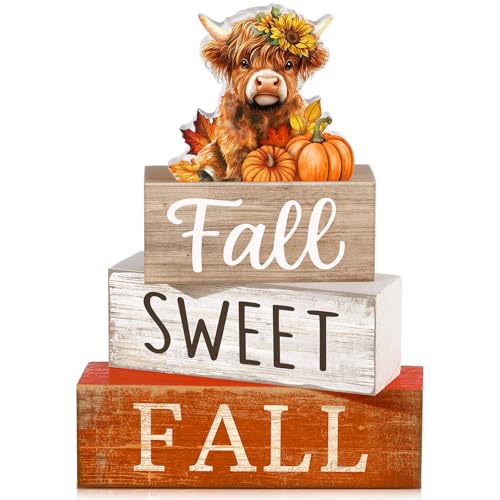4 Pcs Highland Cow Fall Table Decorations (Fall Highland Cow)