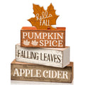 4 Pcs Fall Decor Wooden Maple Leaf Decoration Thanksgiving Decor (Maple Leaf)