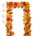 AWARDSEN 2-Pack 13FT Artificial Fall Maple Leaf Garland for Thanksgiving Decor