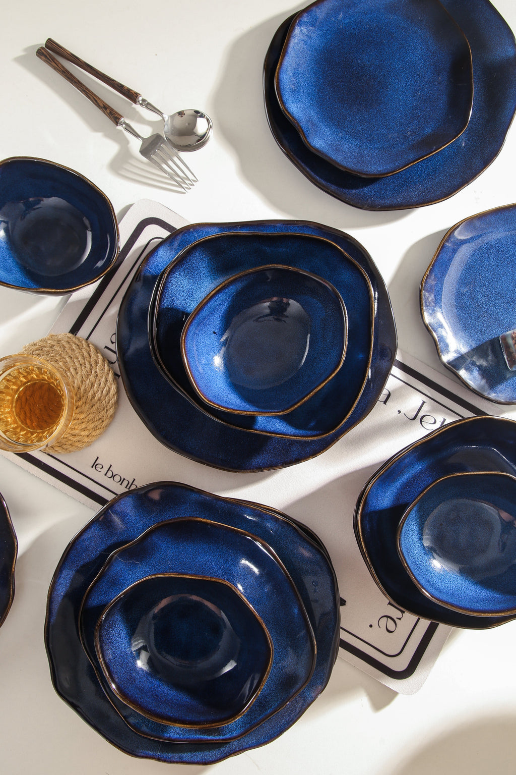 Ocean Blue  Organic Dinnerware Set
