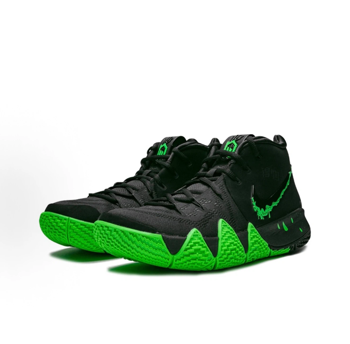 Nike Kyrie 4 Halloween Black Green Slime Men Basketball Shoes, Irving Performance Sneakers