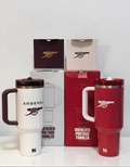 Soccer Club Themed 40oz Insulated Tumbler with Lid and Straw