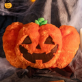 Halloween Plush Pumpkin Backpack, Jack-o'-lantern Soft Furry Shoulder Bag