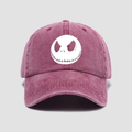 Jack Skellington Skull Vintage Washed Dad Hat, Halloween Skeleton Baseball Cap